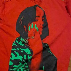 Red and green Billie eilish hoodie